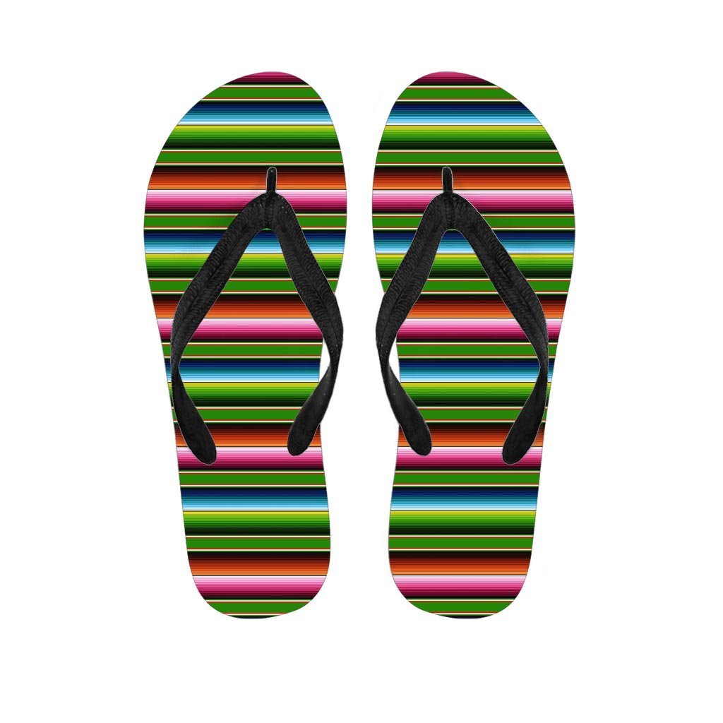 Baja Mexican Print Men's Flip Flops-grizzshop