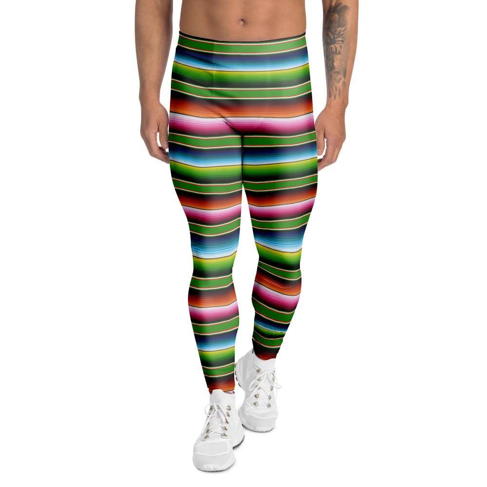 Baja Mexican Print Men's Leggings-grizzshop