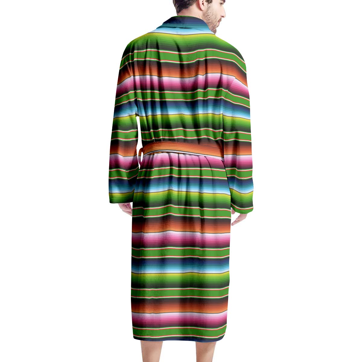 Baja Mexican Print Men's Robe-grizzshop