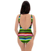 Baja Mexican Print One Piece Swimsuite-grizzshop