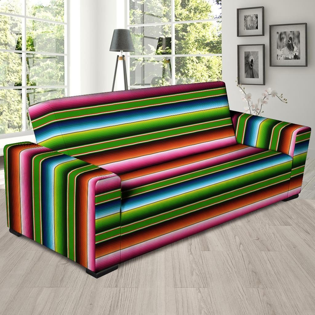 Baja Mexican Print Sofa Cover-grizzshop