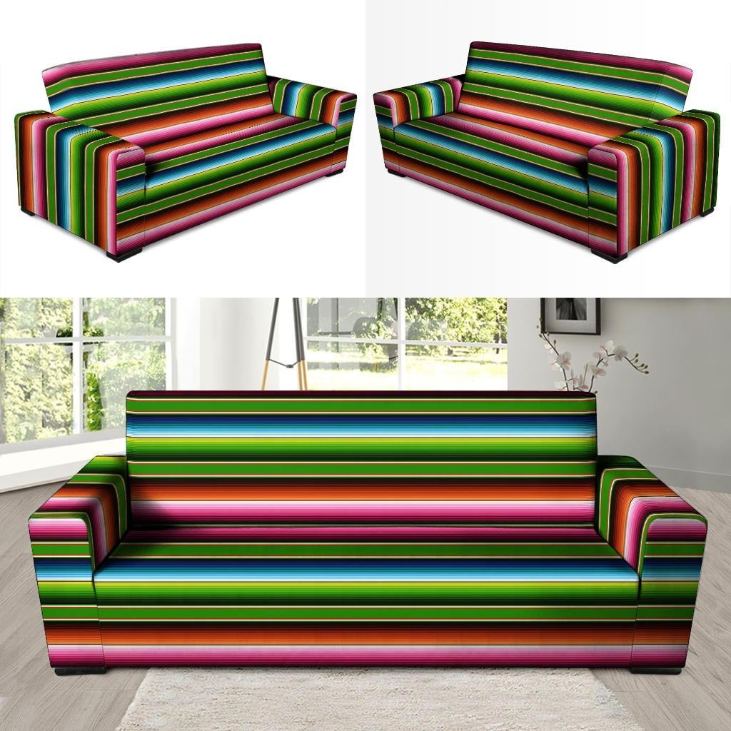 Baja Mexican Print Sofa Cover-grizzshop