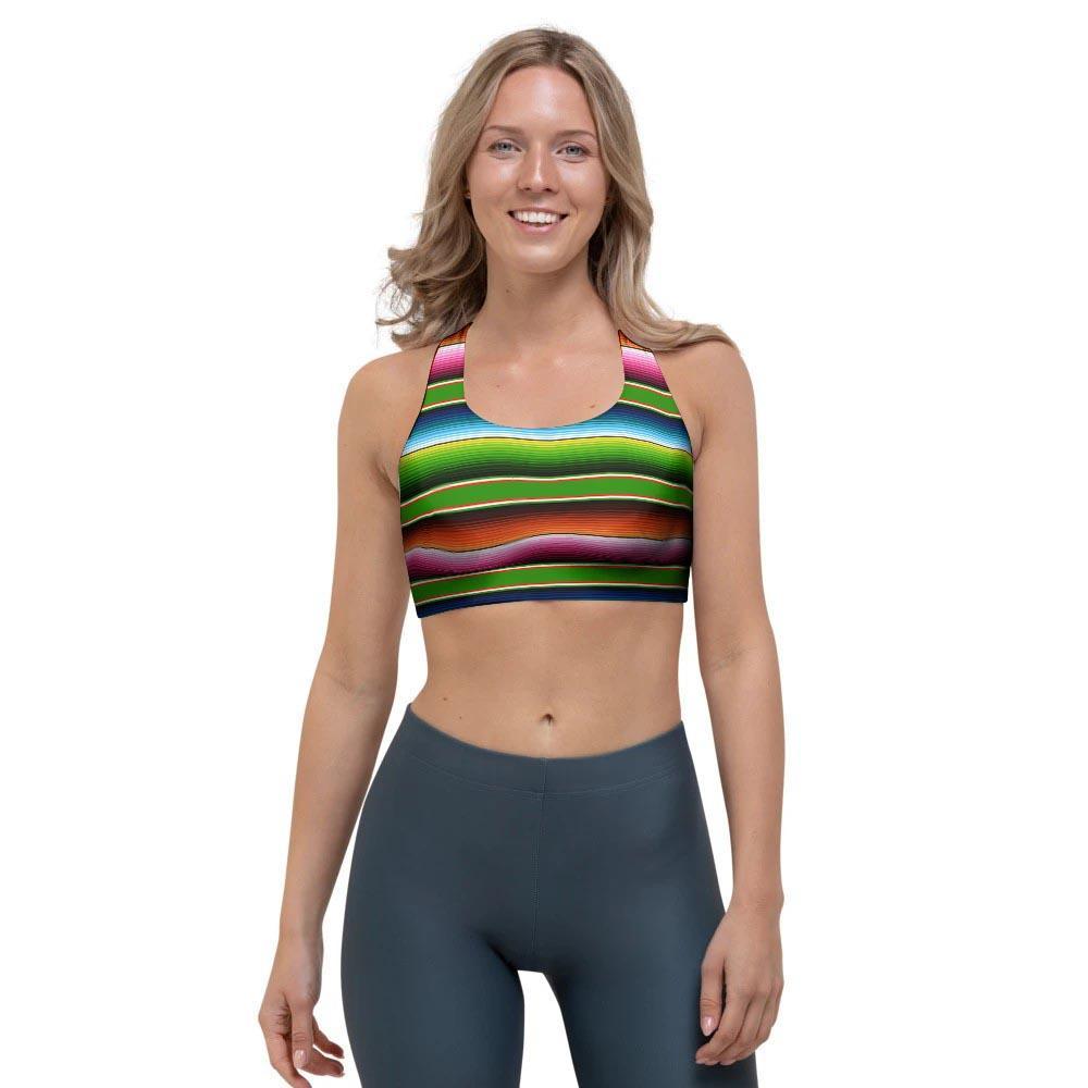 Baja Mexican Print Sports Bra-grizzshop