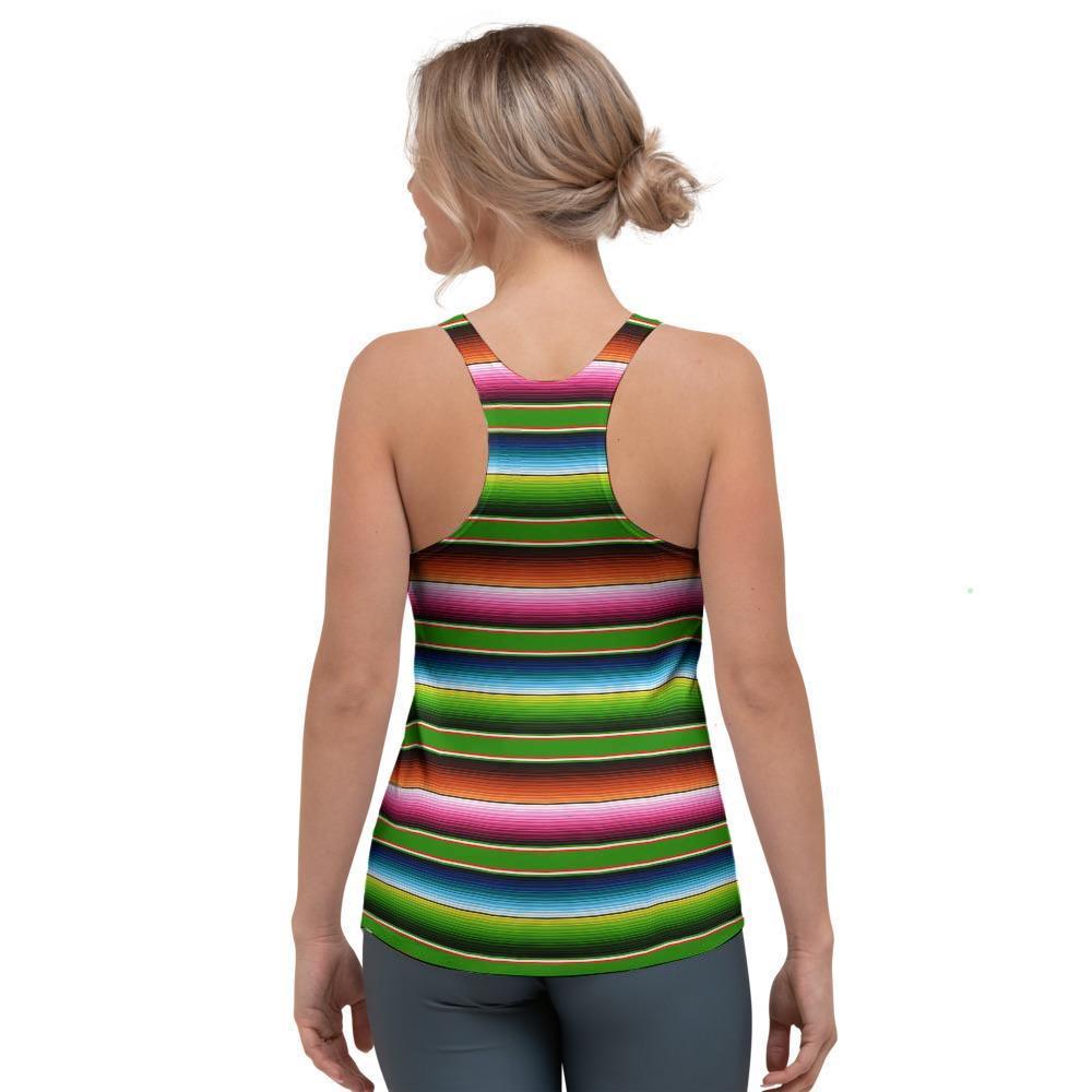 Baja Mexican Print Women's Racerback Tank Top-grizzshop