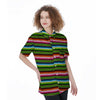 Baja Mexican Print Women's Short Sleeve Shirts-grizzshop