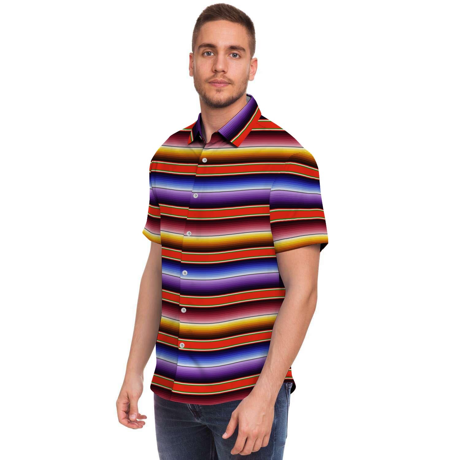 Baja Print Men's Short Sleeve Shirt-grizzshop