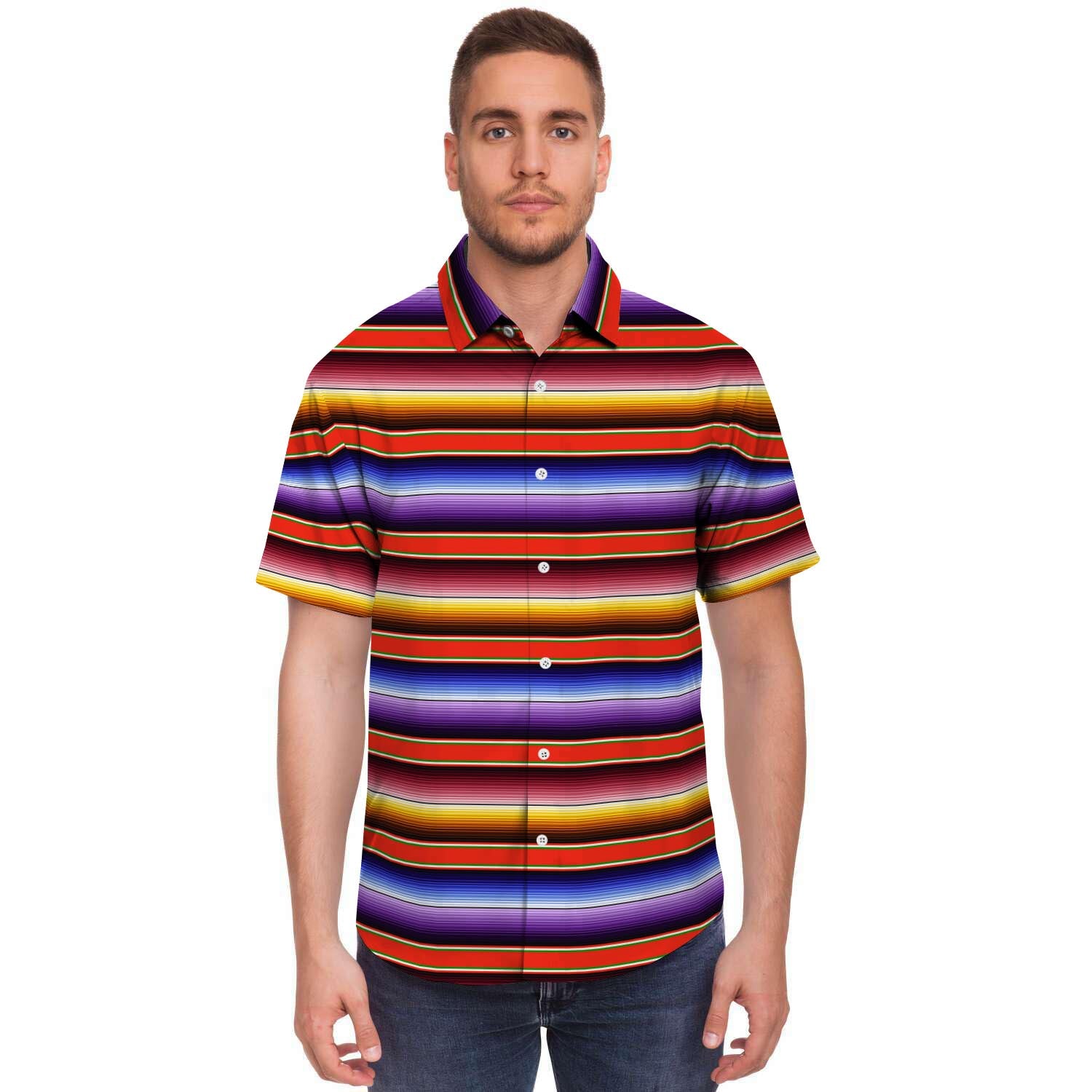 Baja Print Men's Short Sleeve Shirt-grizzshop