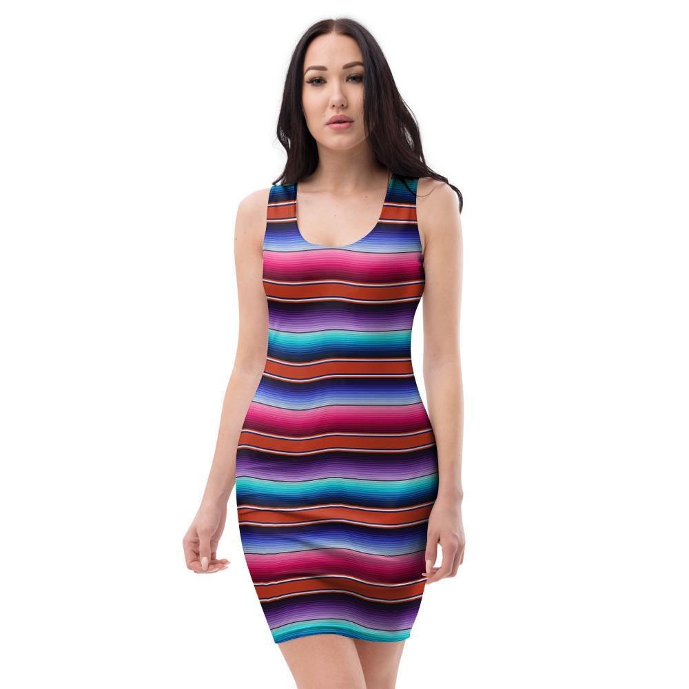 Baja Serape Bodycon Dress-grizzshop