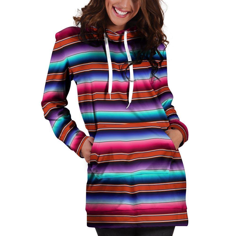 Baja Serape Hoodie Dress-grizzshop