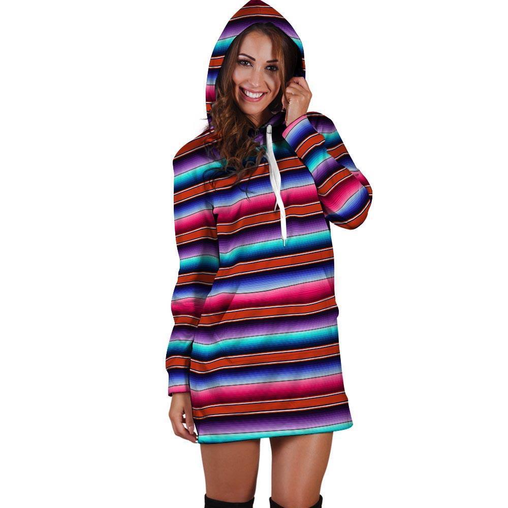 Baja Serape Hoodie Dress-grizzshop