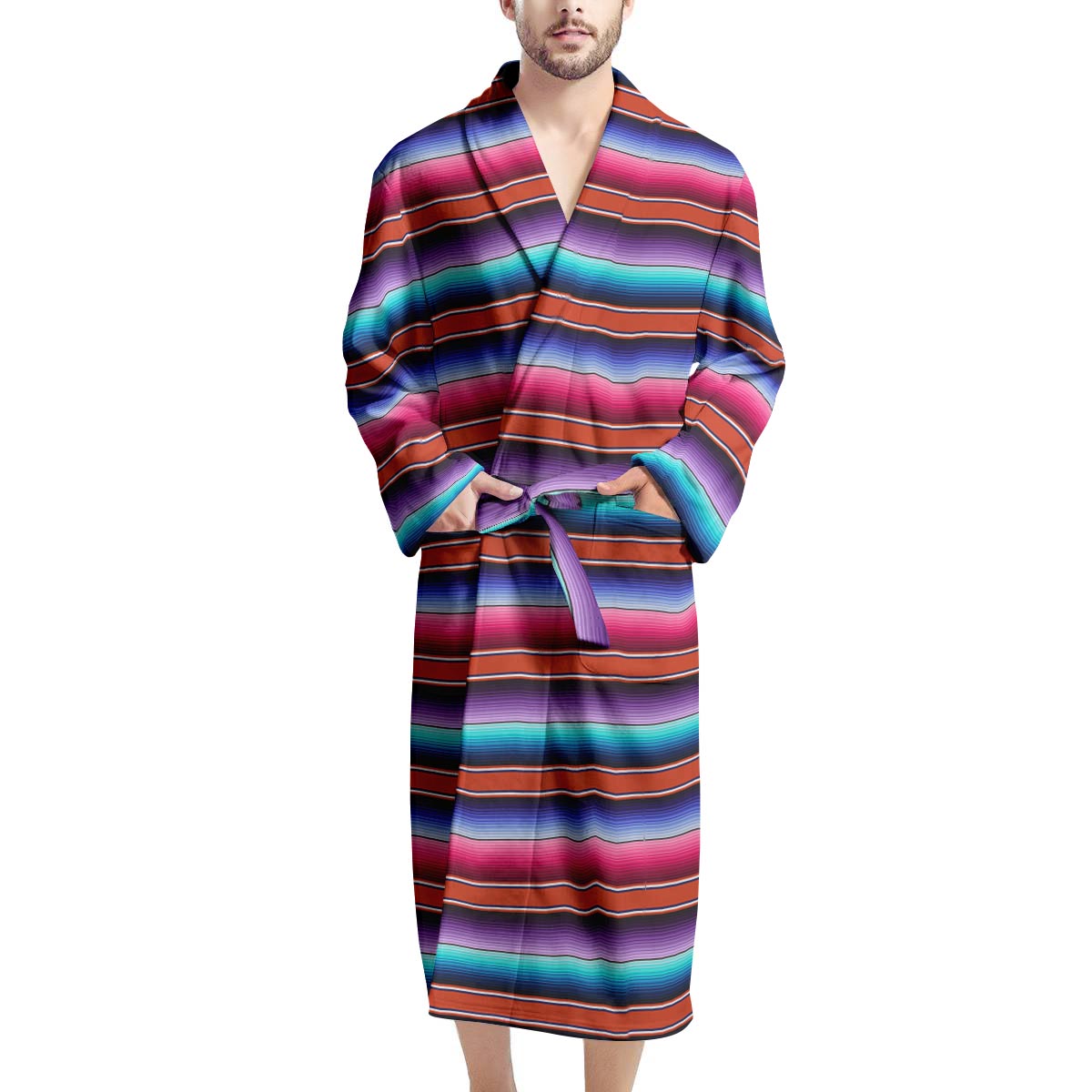 Baja Serape Men's Robe-grizzshop