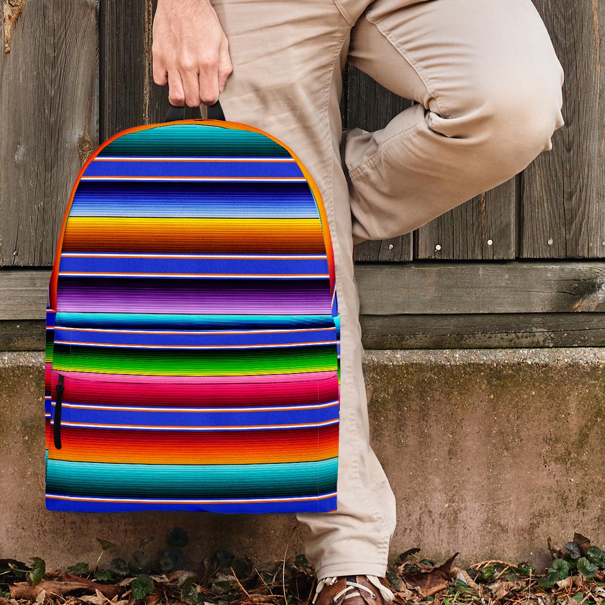 Baja Serape Mexican Backpack-grizzshop