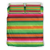 Baja Serape Mexican Blanket Pattern Print Duvet Cover Bedding Set-grizzshop