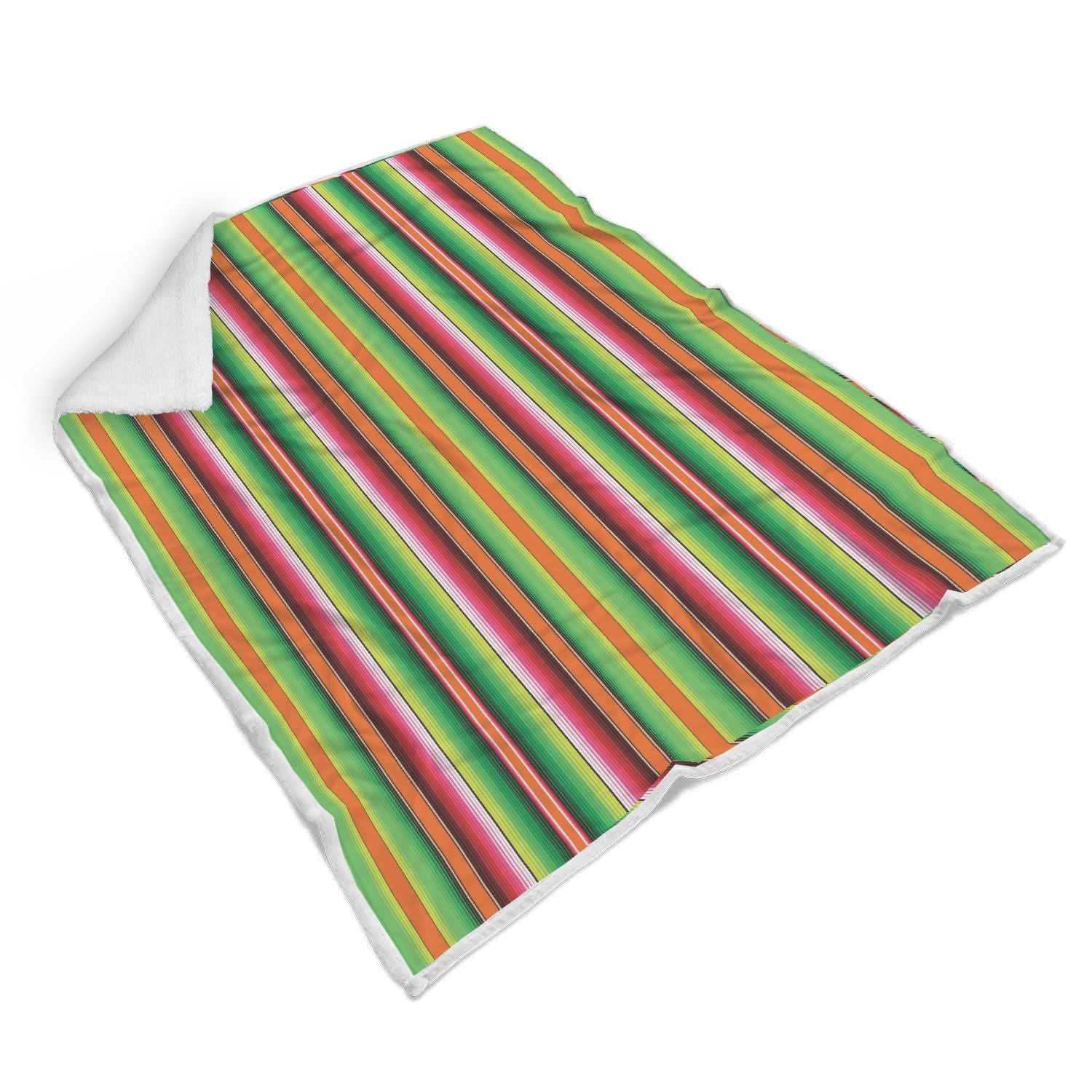 Baja Serape Mexican Blanket Pattern Print Throw Blanket-grizzshop