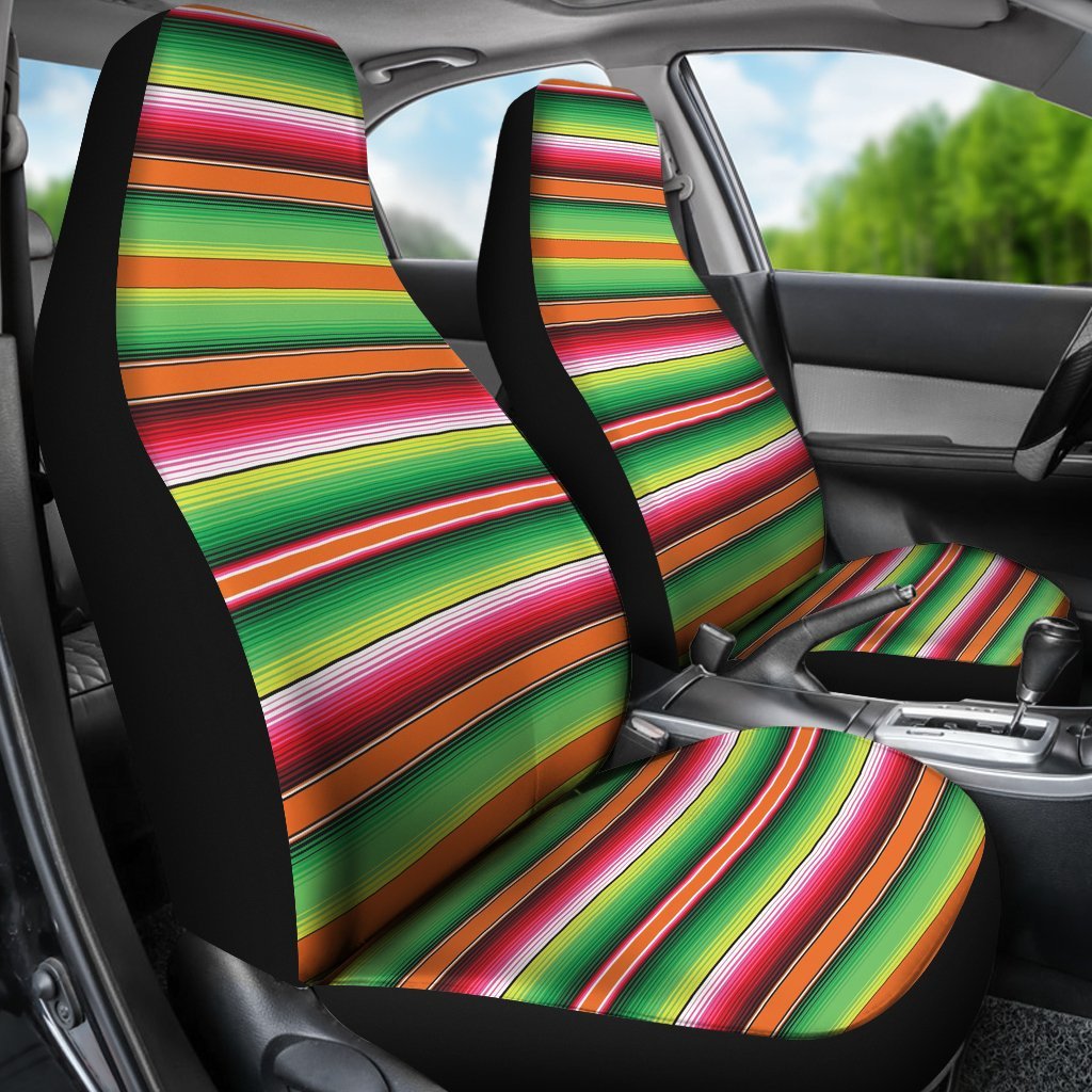 Baja Serape Mexican Blanket Pattern Print Universal Fit Car Seat Cover-grizzshop