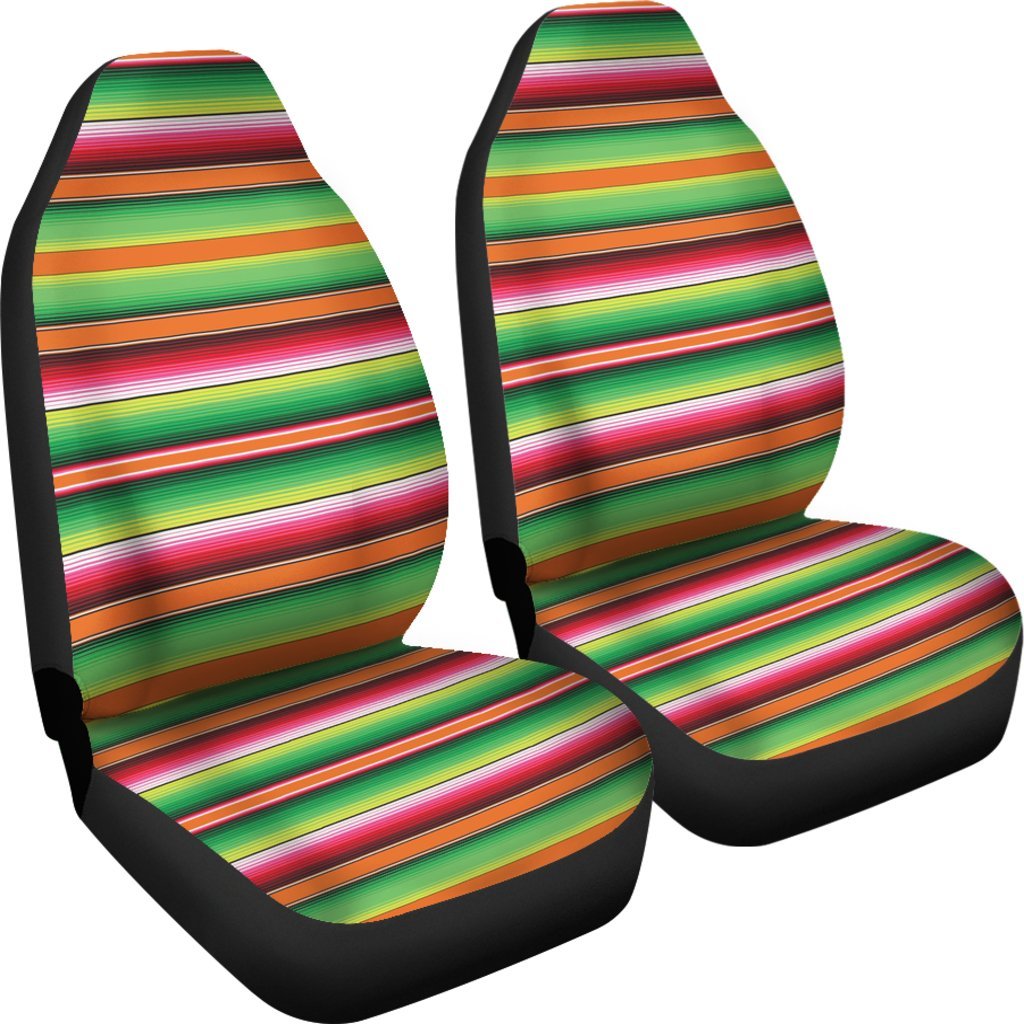 Baja Serape Mexican Blanket Pattern Print Universal Fit Car Seat Cover-grizzshop