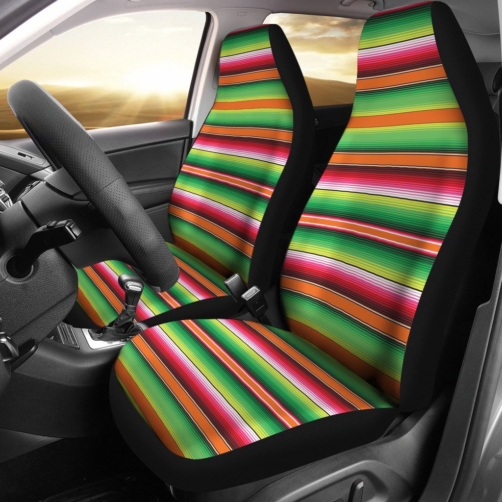 Baja Serape Mexican Blanket Pattern Print Universal Fit Car Seat Cover-grizzshop