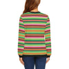 Baja Serape Mexican Blanket Pattern Print Women Crewneck Sweatshirt-grizzshop