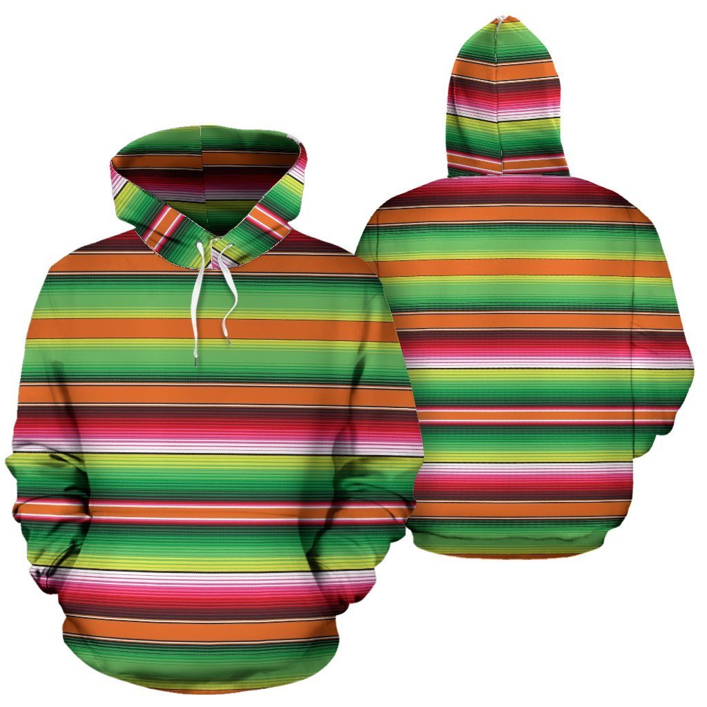 Baja Serape Mexican Blanket Pattern Print Women Men Pullover Hoodie-grizzshop