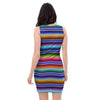 Baja Serape Mexican Bodycon Dress-grizzshop