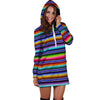 Baja Serape Mexican Hoodie Dress-grizzshop