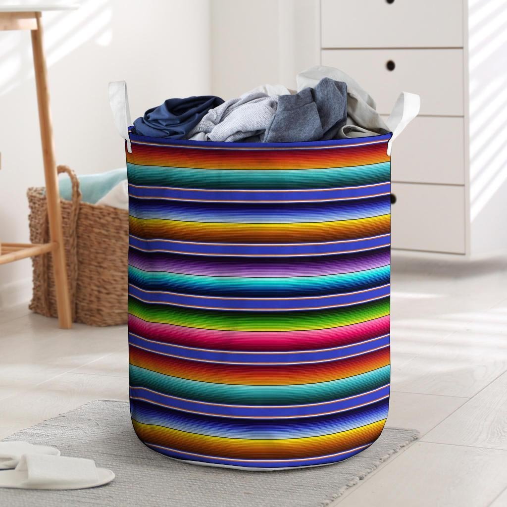 Baja Serape Mexican Laundry Basket-grizzshop