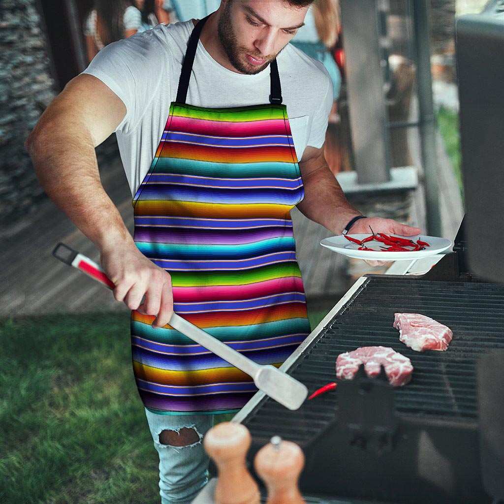 Baja Serape Mexican Men's Apron-grizzshop