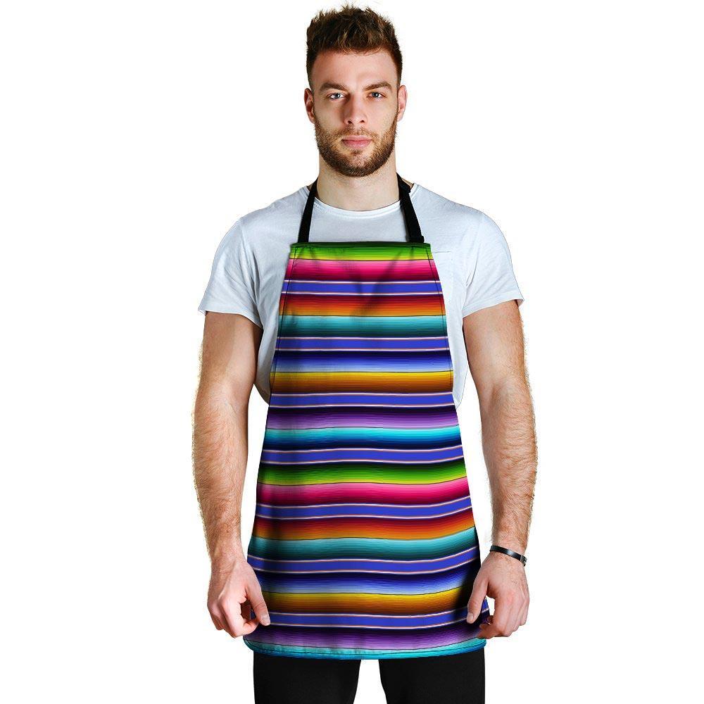 Baja Serape Mexican Men's Apron-grizzshop