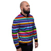 Baja Serape Mexican Men's Bomber Jacket-grizzshop