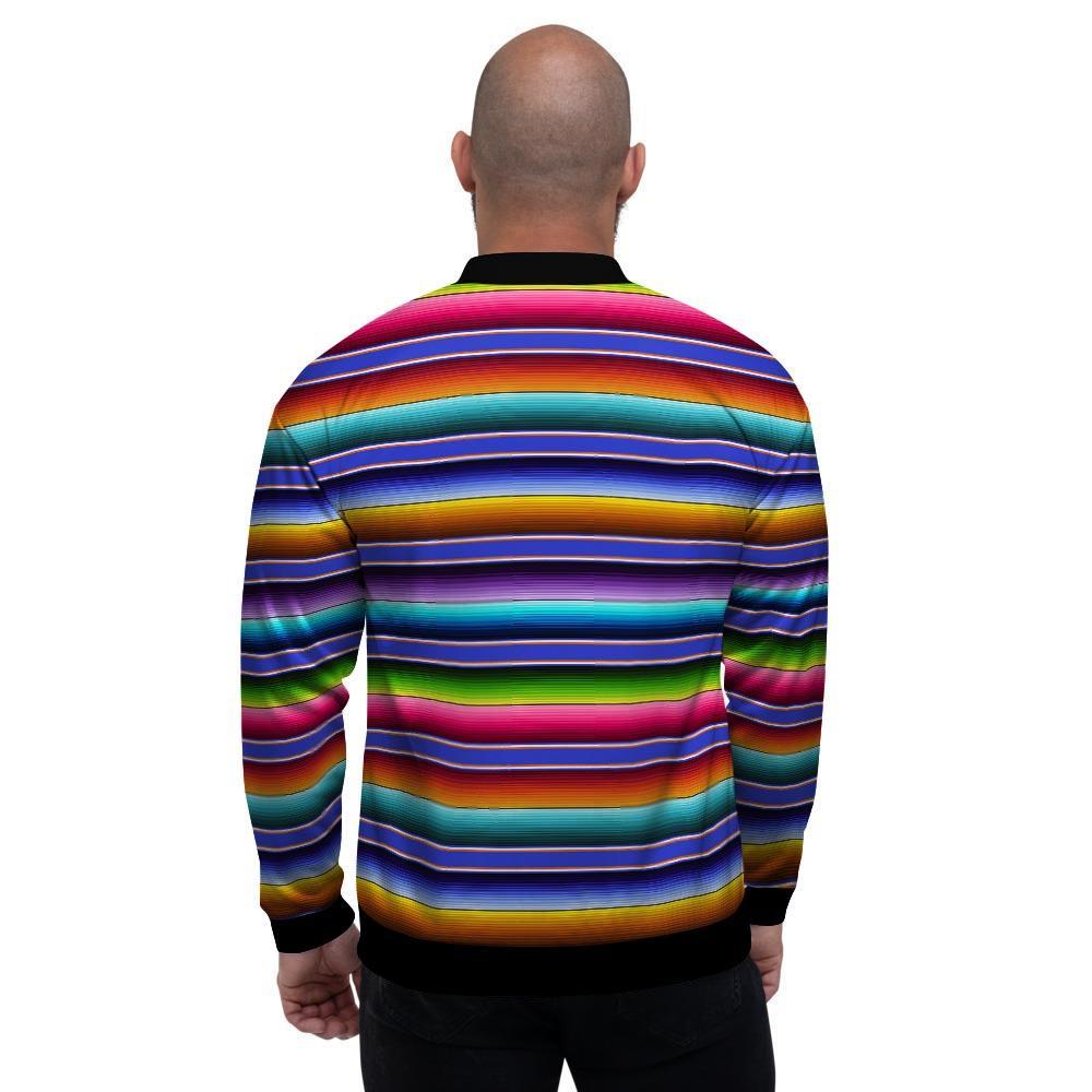 Baja Serape Mexican Men's Bomber Jacket-grizzshop