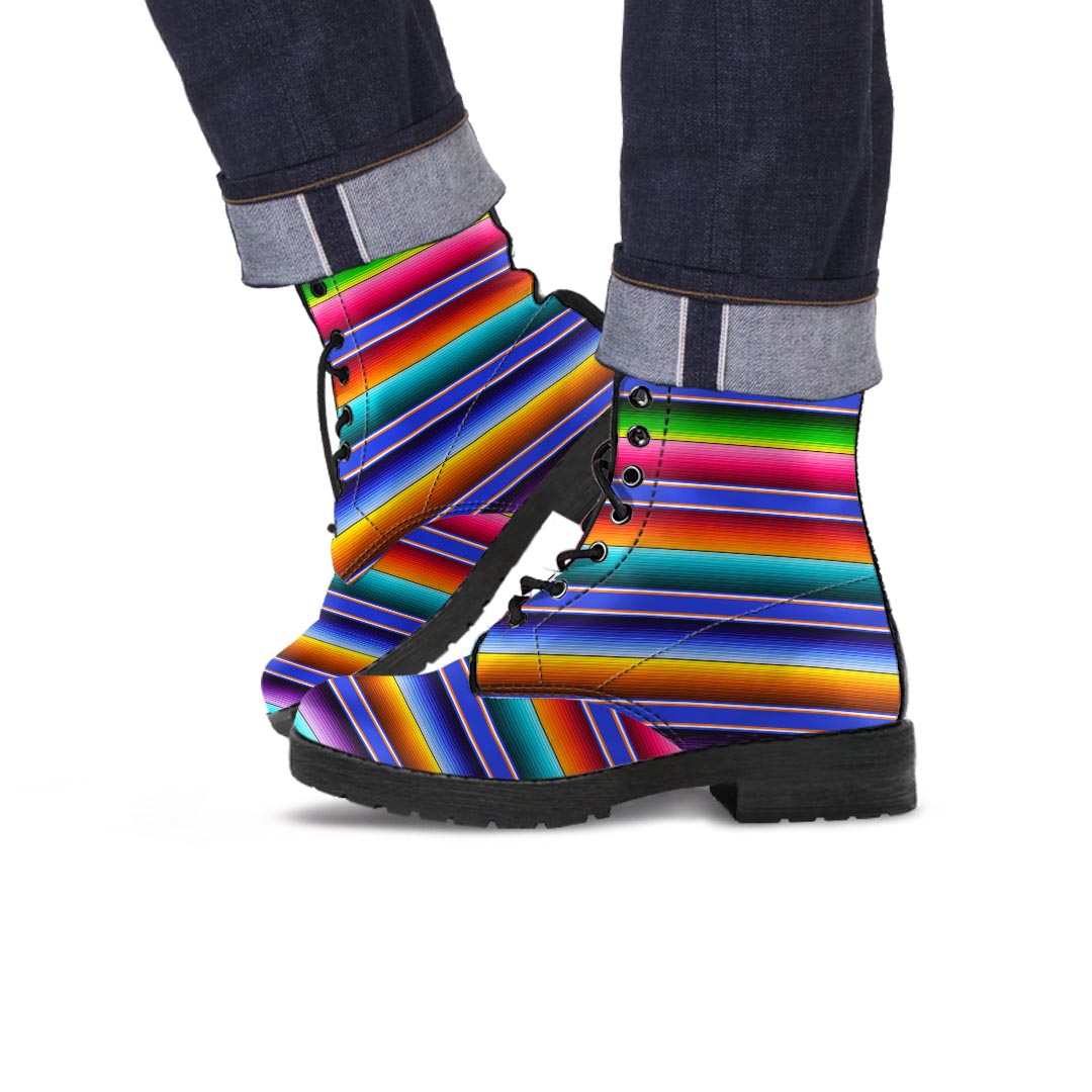 Baja Serape Mexican Men's Boots-grizzshop