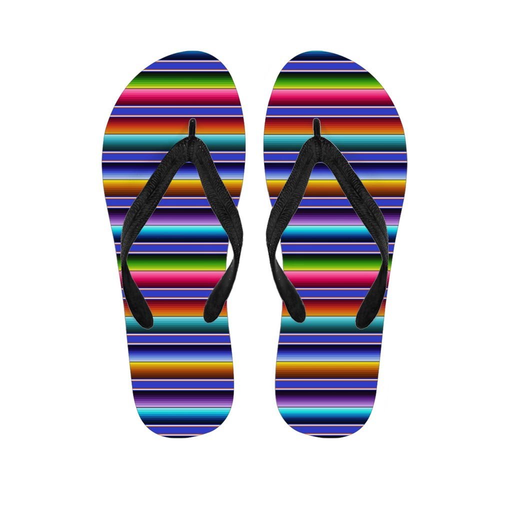 Baja Serape Mexican Men's Flip Flops-grizzshop