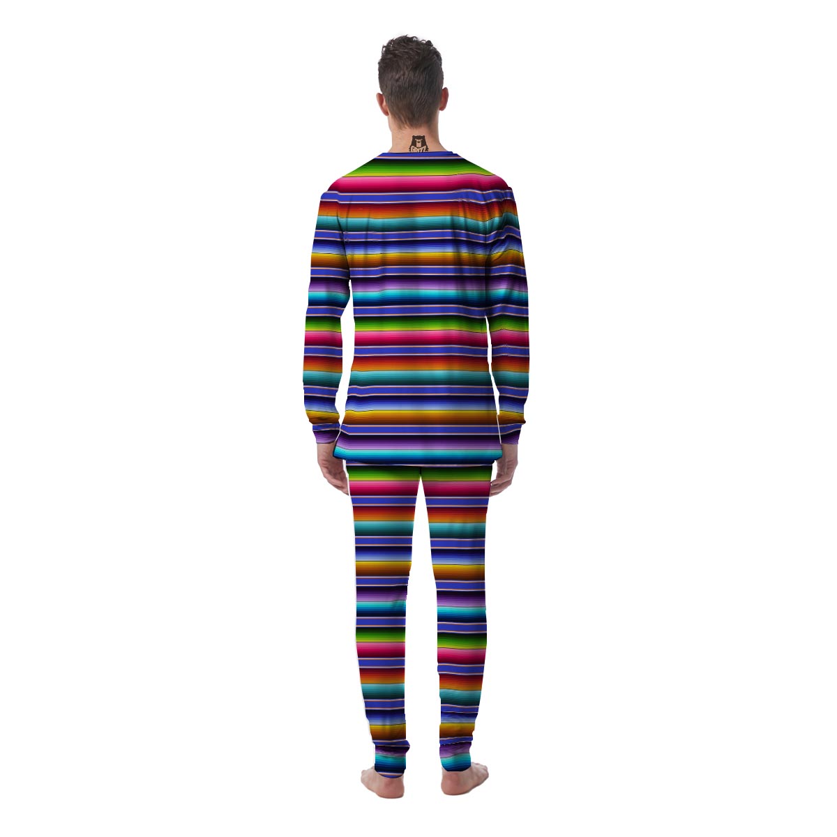 Baja Serape Mexican Men's Pajamas-grizzshop