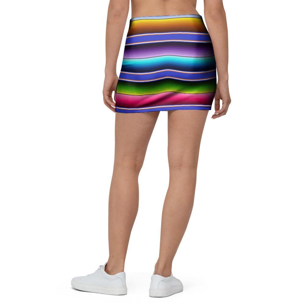 Baja Serape Mexican Mini Skirt-grizzshop