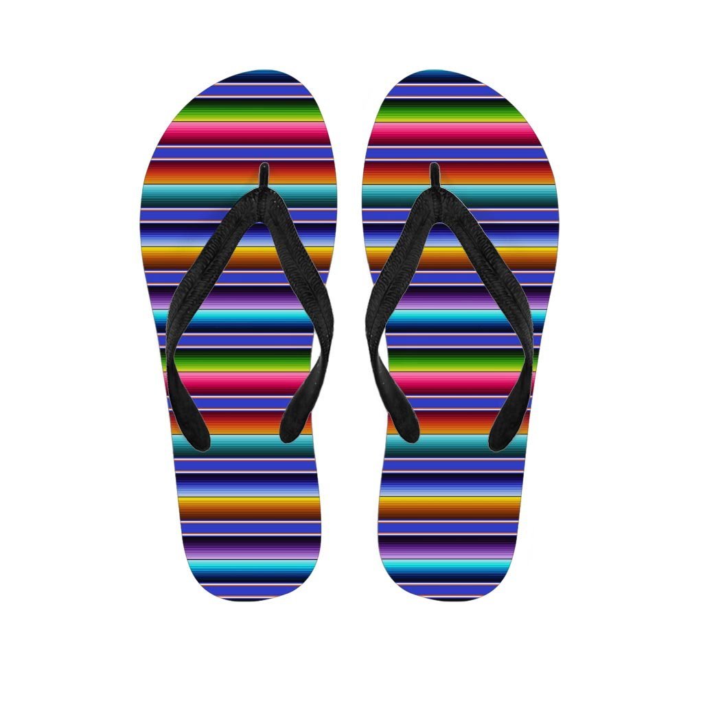 Baja Serape Mexican Women's Flip Flops-grizzshop