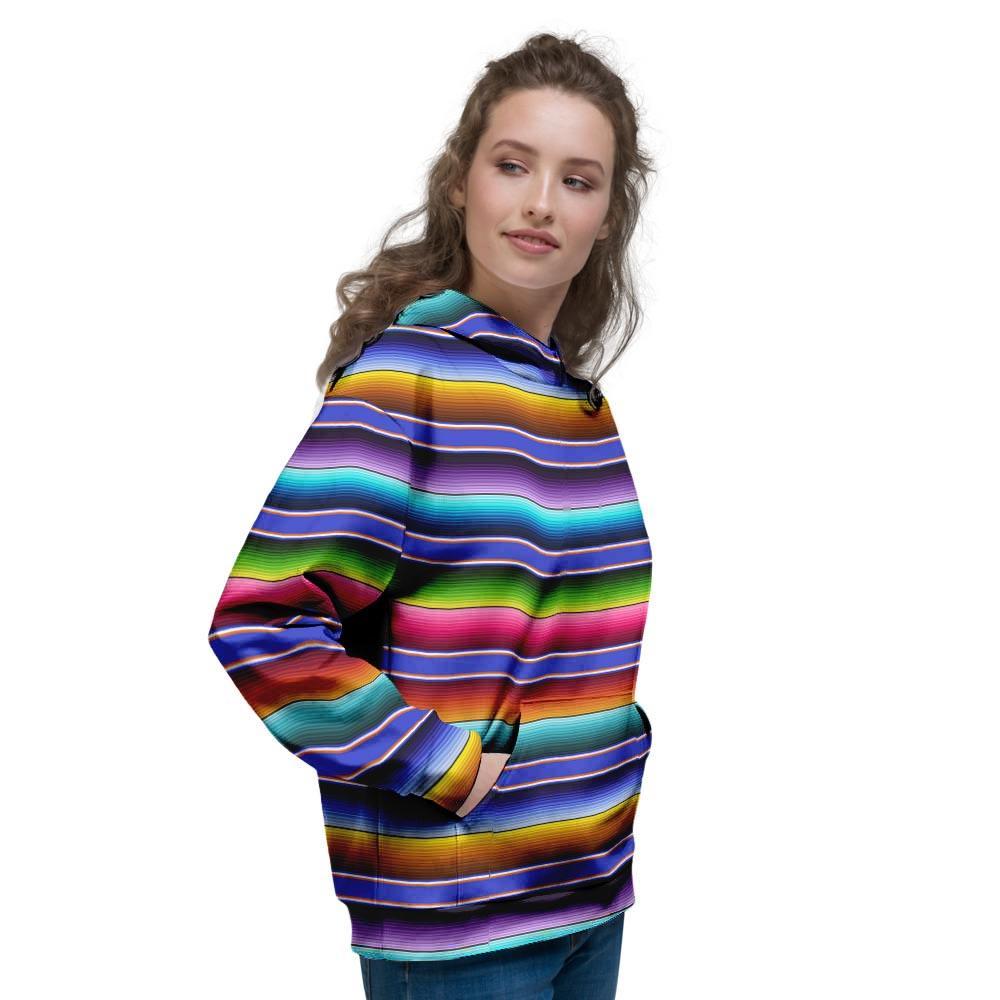 Baja Serape Mexican Women's Hoodie-grizzshop