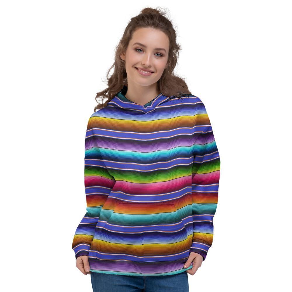 Baja Serape Mexican Women's Hoodie-grizzshop