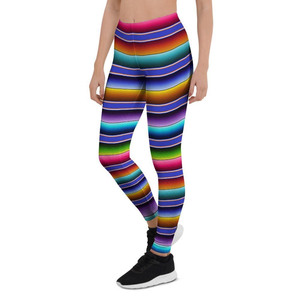 Baja Serape Mexican Women's Leggings-grizzshop