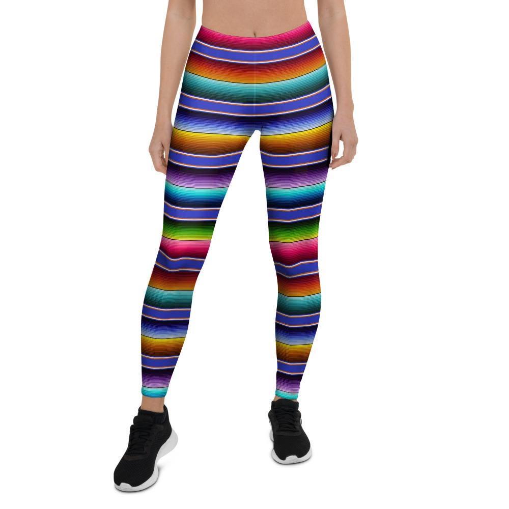 Baja Serape Mexican Women's Leggings-grizzshop