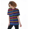 Baja Serape Mexican Women's Short Sleeve Shirts-grizzshop