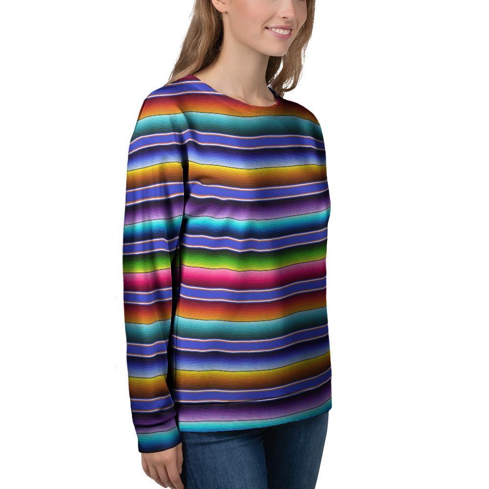 Baja Serape Mexican Women's Sweatshirt-grizzshop