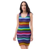 Baja Serape Print Bodycon Dress-grizzshop