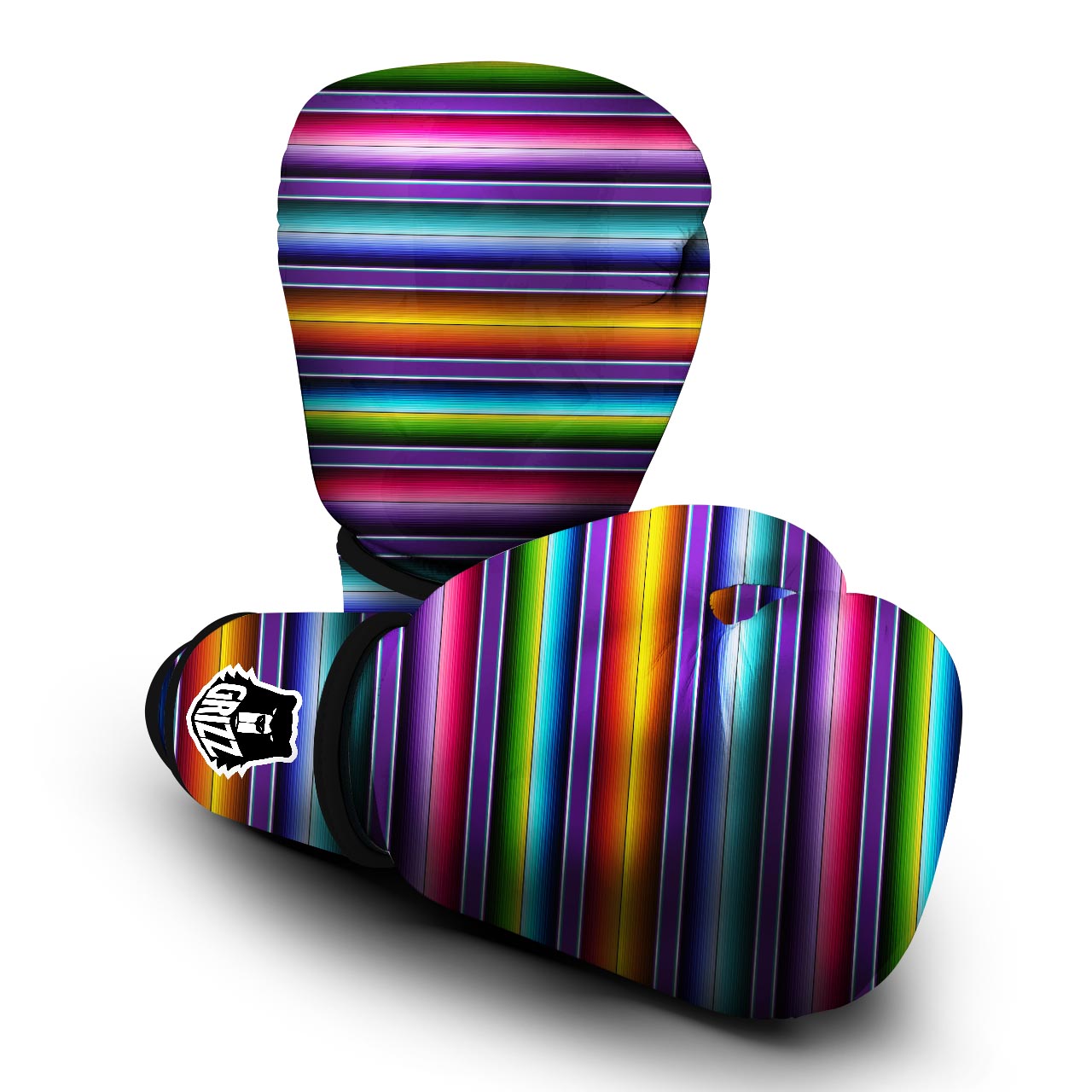 Baja Serape Print Boxing Gloves-grizzshop