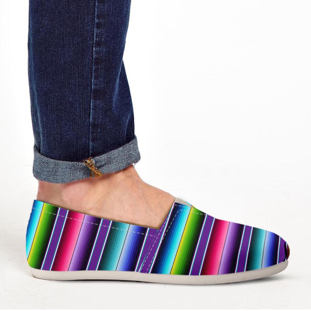 Baja Serape Print Canvas Shoes-grizzshop