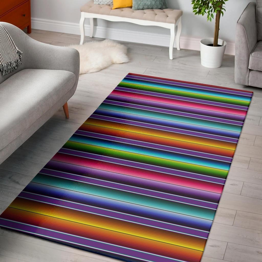 Baja Serape Print Floor Mat-grizzshop