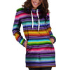 Baja Serape Print Hoodie Dress-grizzshop