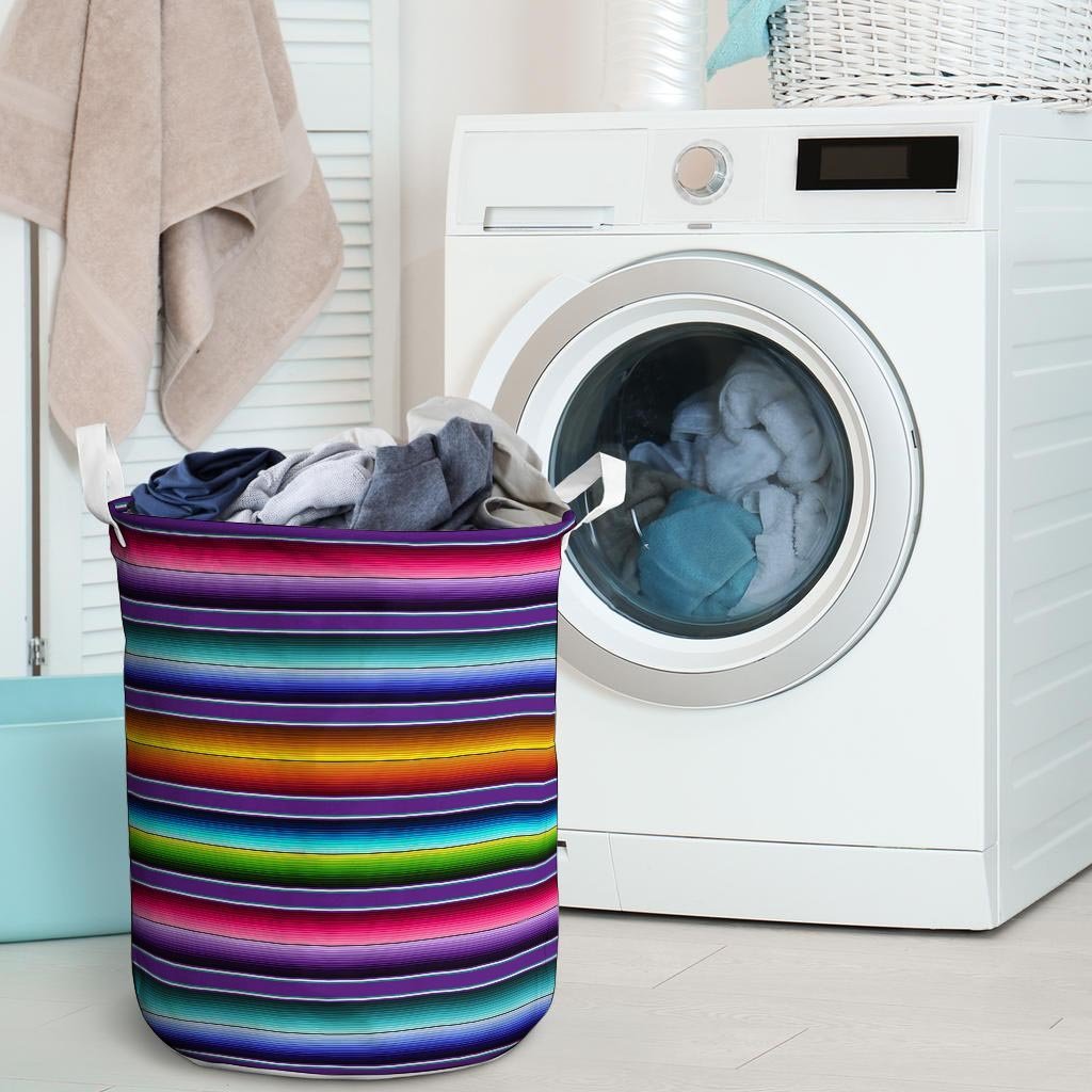 Baja Serape Print Laundry Basket-grizzshop