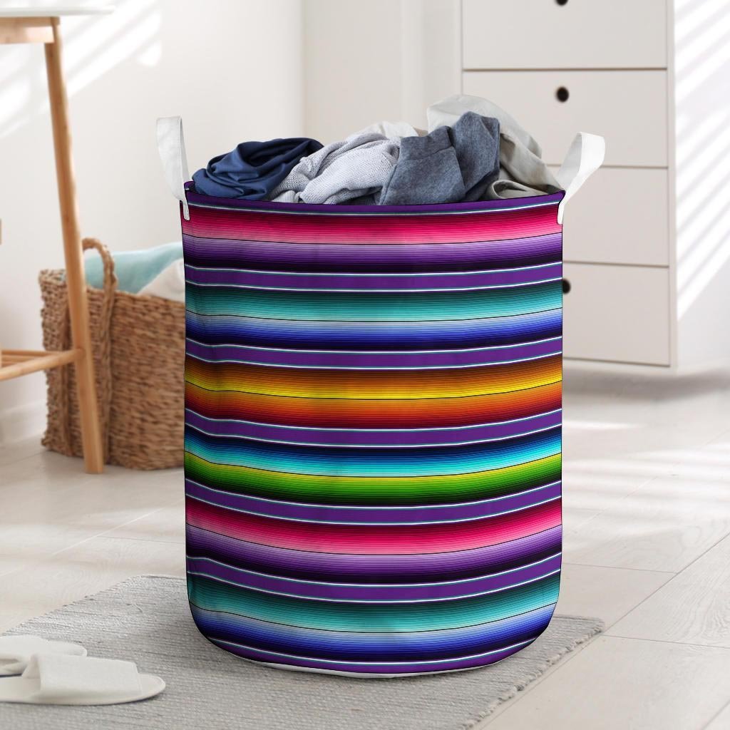 Baja Serape Print Laundry Basket-grizzshop