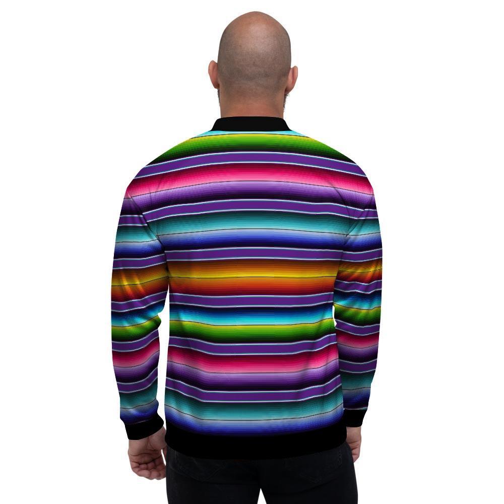 Baja Serape Print Men's Bomber Jacket-grizzshop