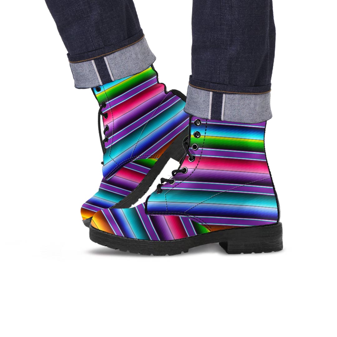 Baja Serape Print Men's Boots-grizzshop